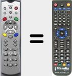 Replacement remote control for DIGI2000