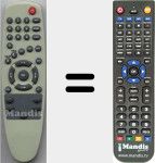 Replacement remote control for TDT4VERS2