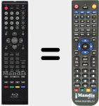 Replacement remote control for 076R0RD011