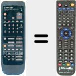Replacement remote control for CU-SD 097 (TV)