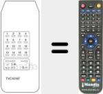 Replacement remote control for TVC 1016 T
