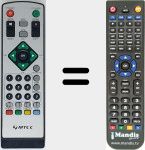 Replacement remote control for KT6222-003