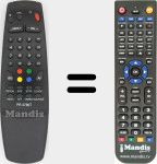 Replacement remote control for MV-PR3780T
