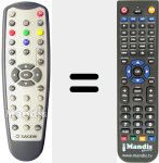 Replacement remote control for REMCON848