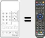 Replacement remote control for RC5172