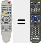 Replacement remote control for DTN002T