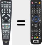 Replacement remote control for AVR 3500
