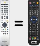 Replacement remote control for AXD1509