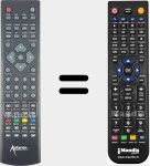 Replacement remote control for LED15DVD