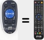 Replacement remote control for RM-RK52M (A7A-0033-00)