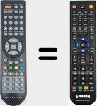 Replacement remote control for TQT1910BT002