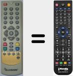 Replacement remote control for Illu002