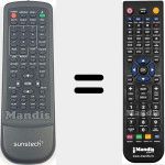 Replacement remote control for REMCON008
