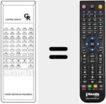 Replacement remote control for CR-CUARZO-SINTESIS D