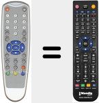 Replacement remote control for RC 1227