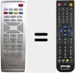 Replacement remote control for RCFE05ZAU 00