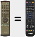 Replacement remote control for RC 887