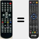 Replacement remote control for LDVD1535