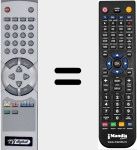 Replacement remote control for RCU 015