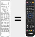 Replacement remote control for TM64DVDTV