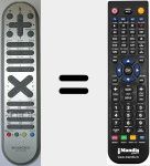 Replacement remote control for LCDTV2239 (20457814)