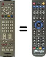 Replacement remote control Panasonic SEC0648