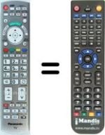 Replacement remote control Panasonic WHV12224