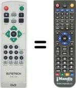 Replacement remote control Sunstech WHV15567W