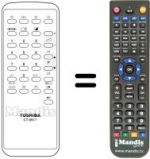 Gleichwertige Fernbedienung Toshiba HVS54362