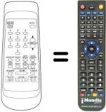 Replacement remote control Funai 13A-129 VPS