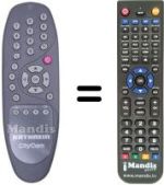 Replacement remote control 19900854