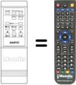 Gleichwertige Fernbedienung Sanyo VHR-3100