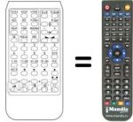 Replacement remote control DIGIT TELETEXT