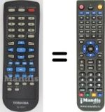 Replacement remote control Toshiba SD-189 EKE