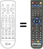 Gleichwertige Fernbedienung LG CB 21T43 TG