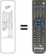Replacement remote control Protech CTV 3636 GRTX