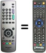 Replacement remote control Sharp LC 26 SA1E