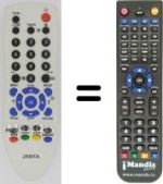 Gleichwertige Fernbedienung Sanyo 28 C7 AC
