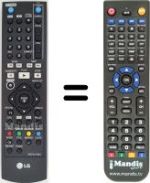 Replacement remote control LG RHT-599 H