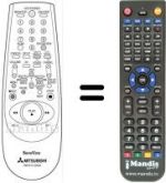 Replacement remote control RM 551V-59502