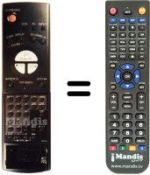 Replacement remote control Sharp VA A72 GM