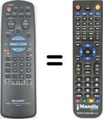 Replacement remote control Sharp VC M21 GM