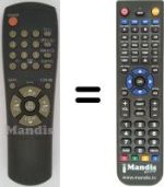 Replacement remote control 10107 N