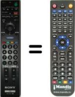 Replacement remote control Sony KDL-40 W4000