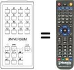 Gleichwertige Fernbedienung UNIVERSUM 9295072