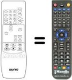 Gleichwertige Fernbedienung Sanyo VHR-258