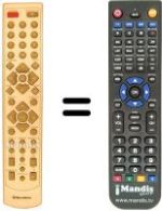 Replacement remote control Goodmans GDVX 580