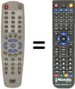Replacement remote control NordMende DV 3151 SE