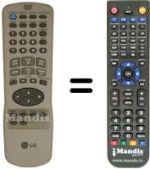 Replacement remote control LG DVD 4730