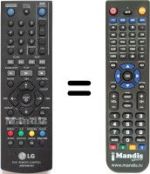 Replacement remote control LG DVT 699 H